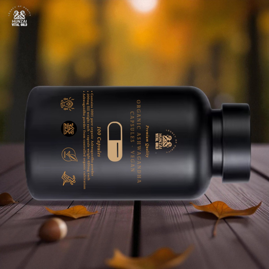 Organic Ashwagandha Capsules 620mg - 100% Organic & Chemical-Free (vegan)