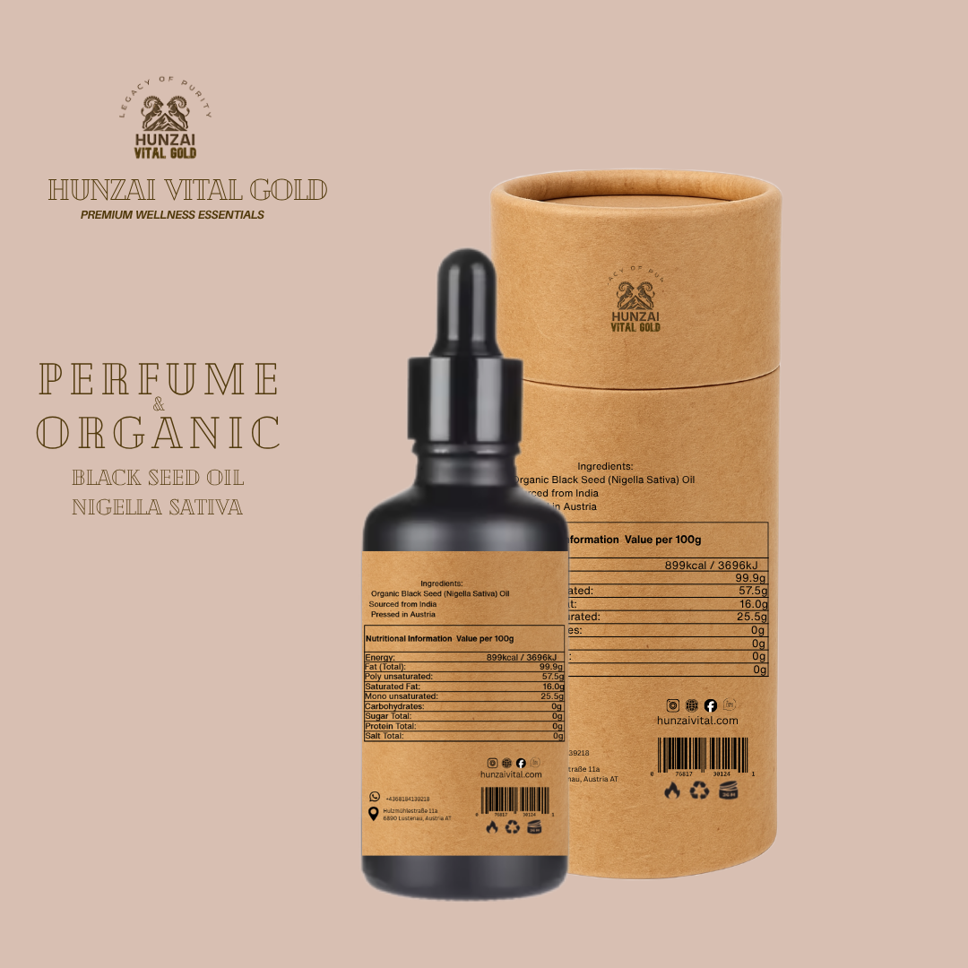 Organic Pure Black Seed Oil – Cold Pressed Nigella Sativa Oil – 100% Natural Skin and Hair Care Oil – 100 ml