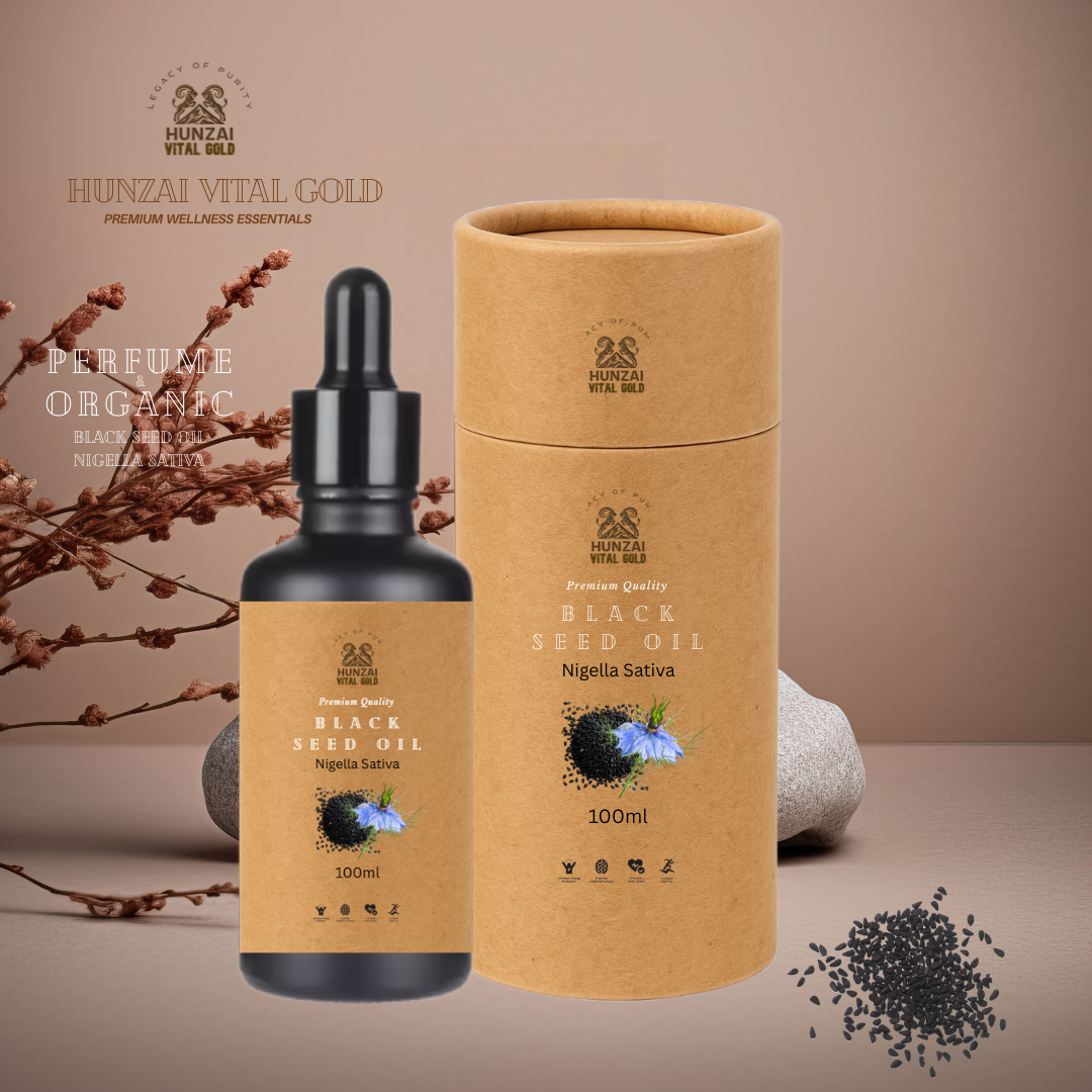 Organic Pure Black Seed Oil – Cold Pressed Nigella Sativa Oil – 100% Natural Skin and Hair Care Oil – 100 ml