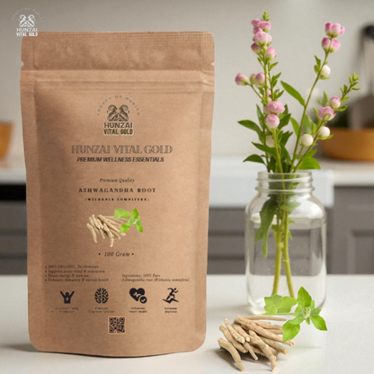 Organic Ashwagandha Root Tea – Premium Withania Somnifera | 100% Chemical-Free Plant-Based Wellness