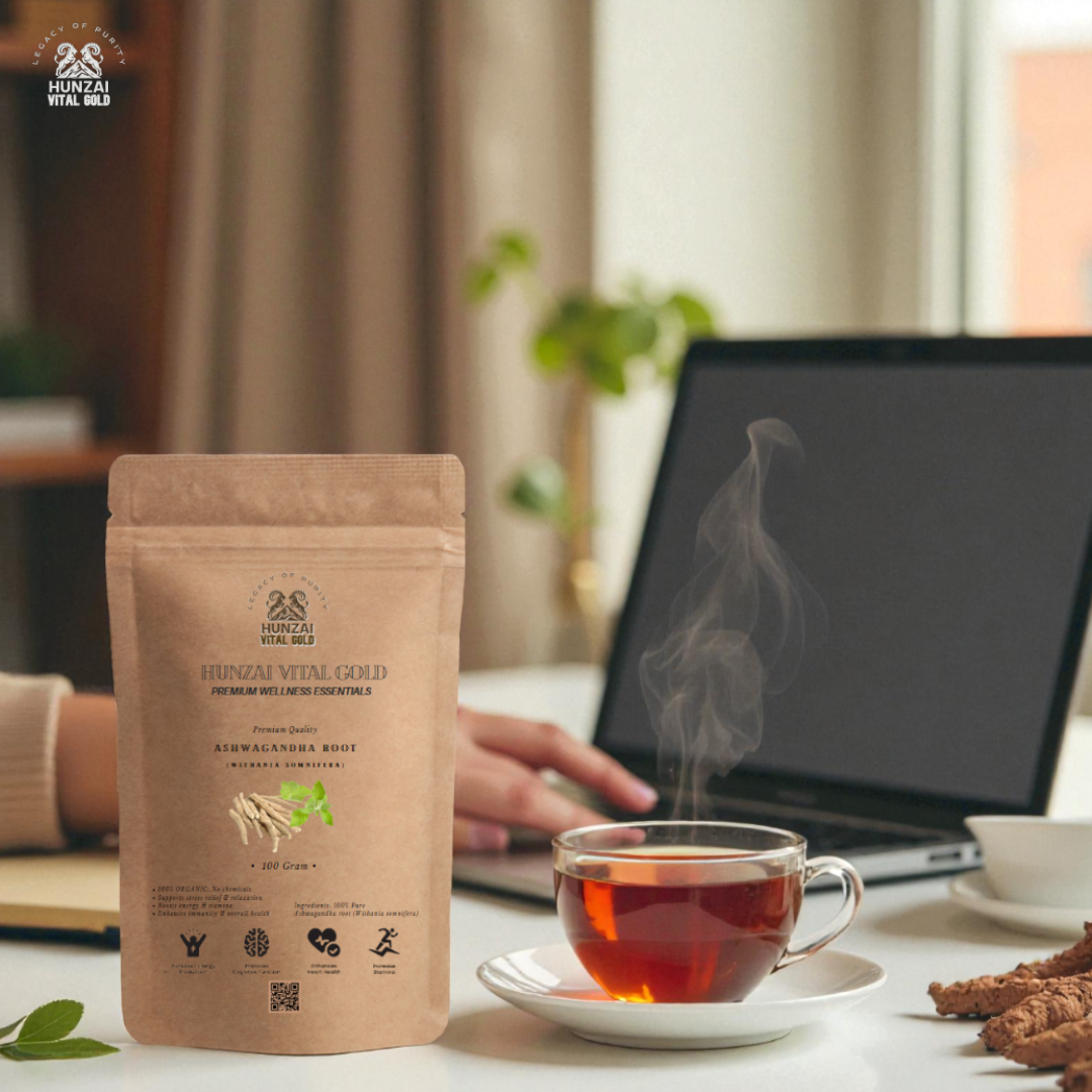 Organic Ashwagandha Root Tea – Premium Withania Somnifera | 100% Chemical-Free Plant-Based Wellness