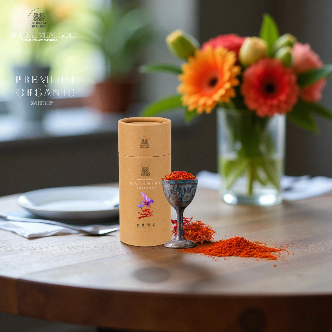 A+ Organic Kashmiri Saffron – Crocus sativus | Pure, Hand-Harvested Grade A+ | Deep Aroma & Rich Flavor 1g