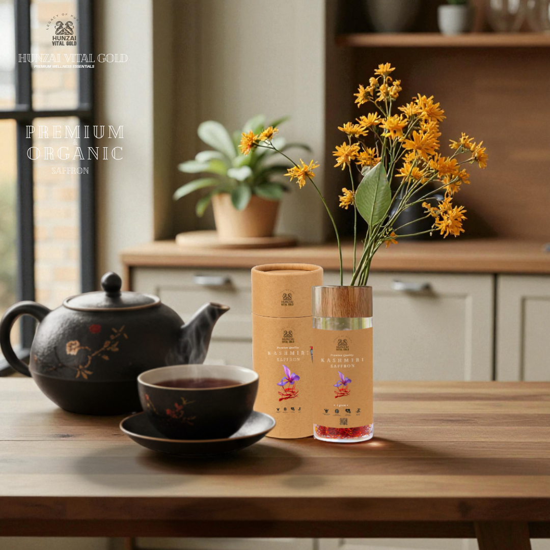 A+ Organic Kashmiri Saffron – Crocus sativus | Pure, Hand-Harvested Grade A+ | Deep Aroma & Rich Flavor 1g