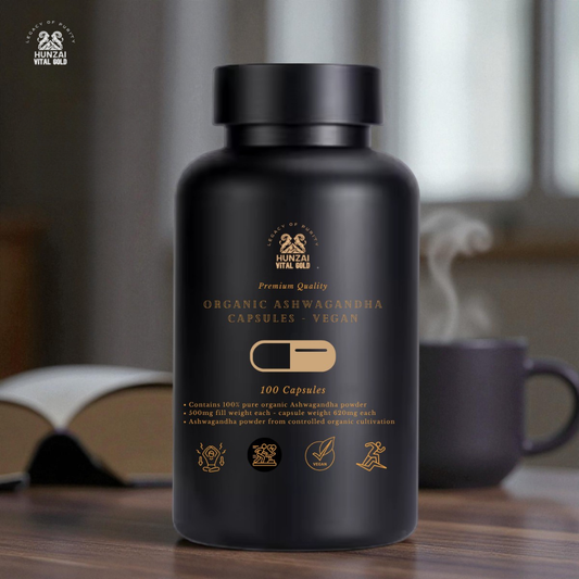 Organic Ashwagandha Capsules 620mg  - 100% Organic & Chemical-Free (vegan)