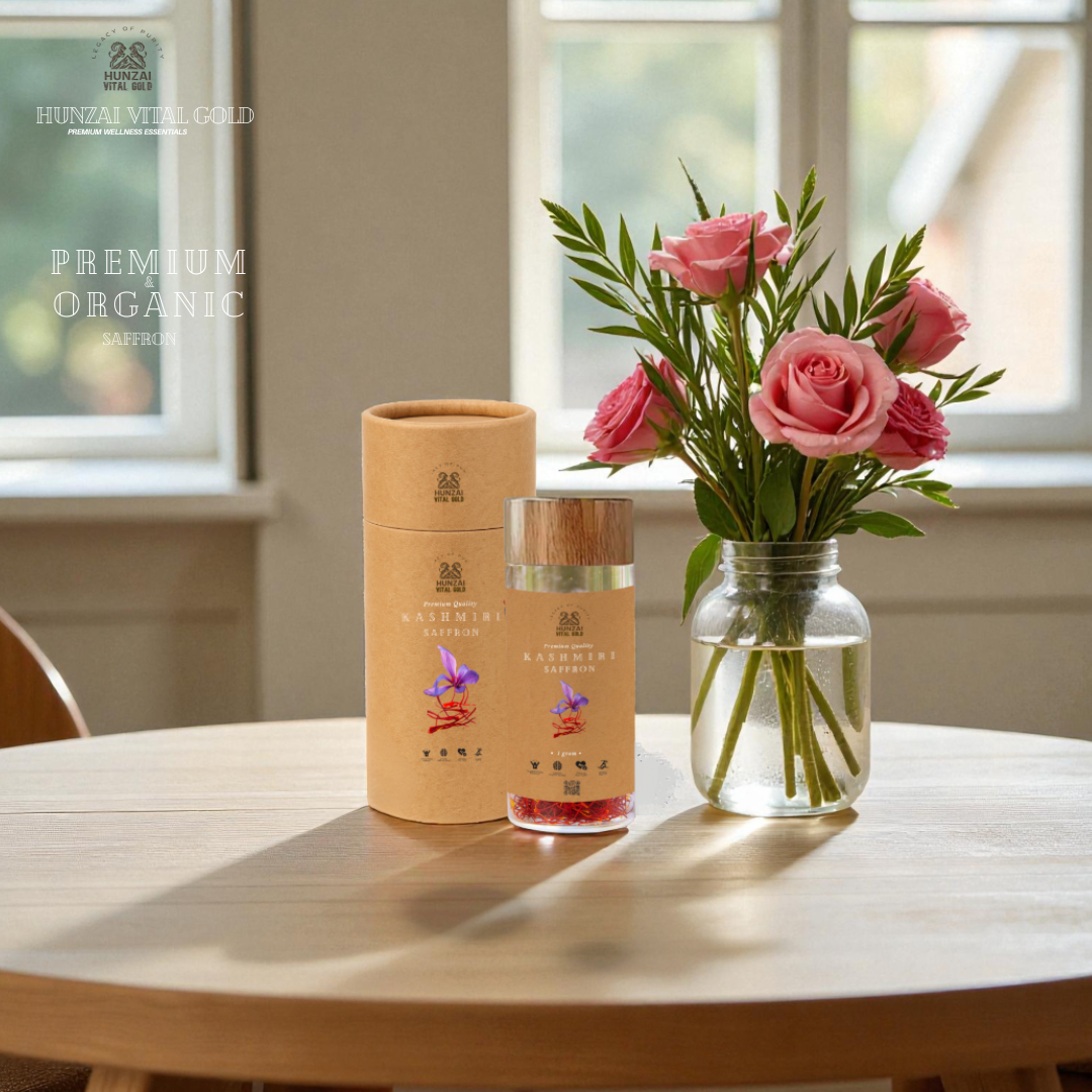 A+ Organic Kashmiri Saffron – Crocus sativus | Pure, Hand-Harvested Grade A+ | Deep Aroma & Rich Flavor 1g