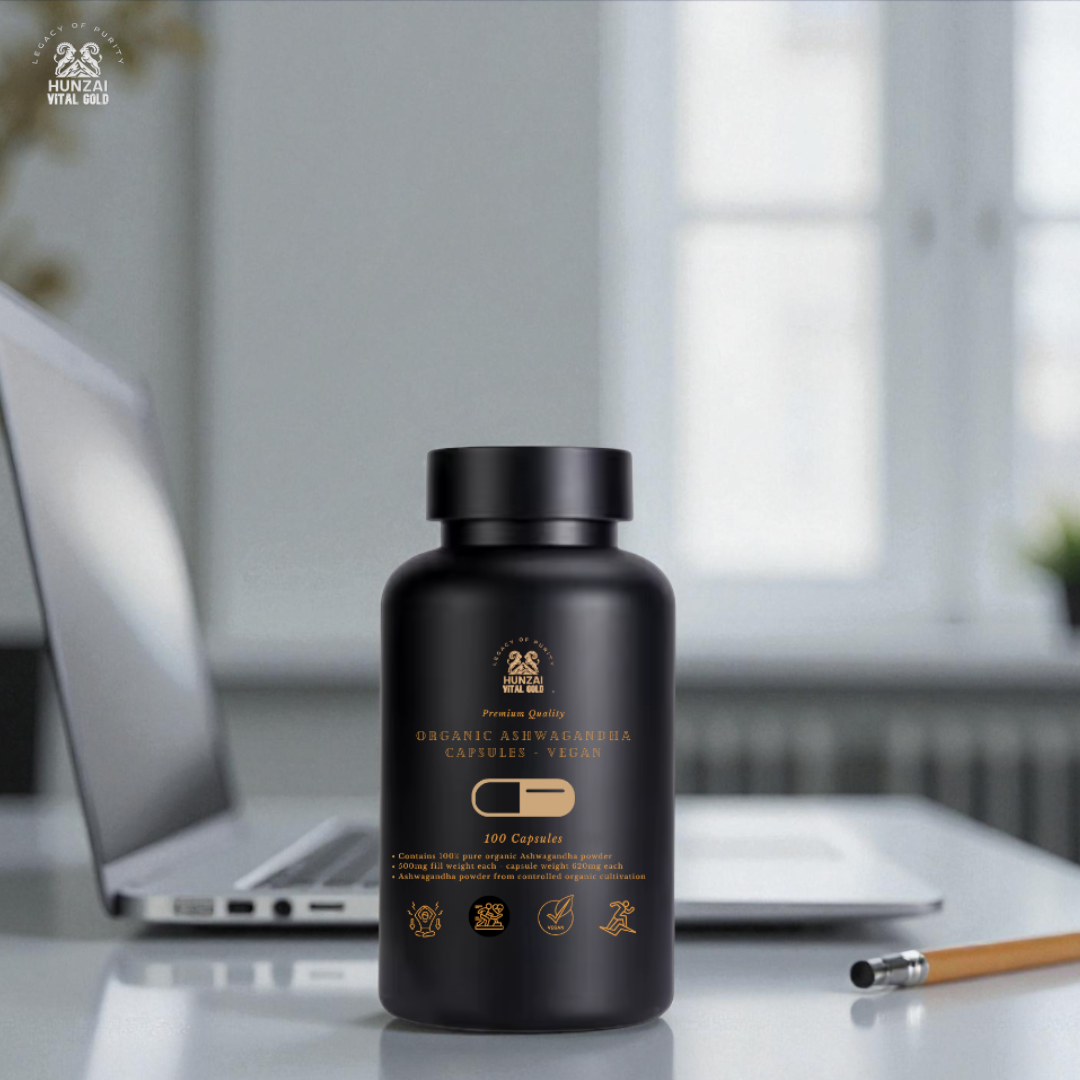 Organic Ashwagandha Capsules 620mg  - 100% Organic & Chemical-Free (vegan)