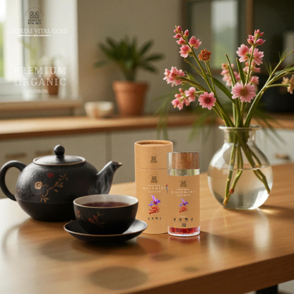 A+ Organic Kashmiri Saffron – Crocus sativus | Pure, Hand-Harvested Grade A+ | Deep Aroma & Rich Flavor 1g