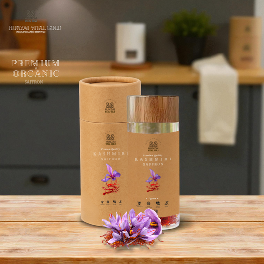 A+ Organic Kashmiri Saffron – Crocus sativus | Pure, Hand-Harvested Grade A+ | Deep Aroma & Rich Flavor 1g