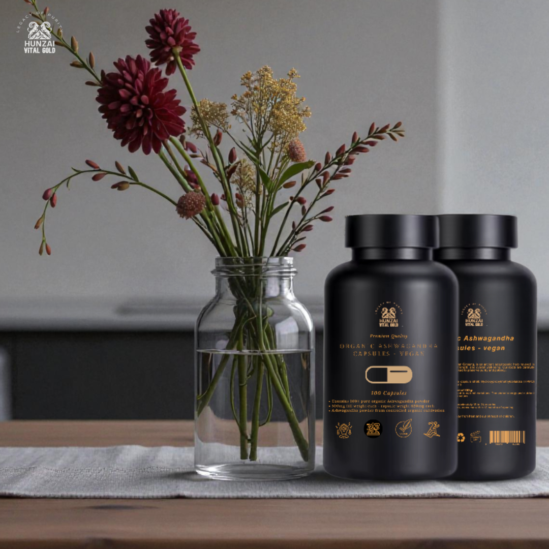 Organic Ashwagandha Capsules 620mg  - 100% Organic & Chemical-Free (vegan)