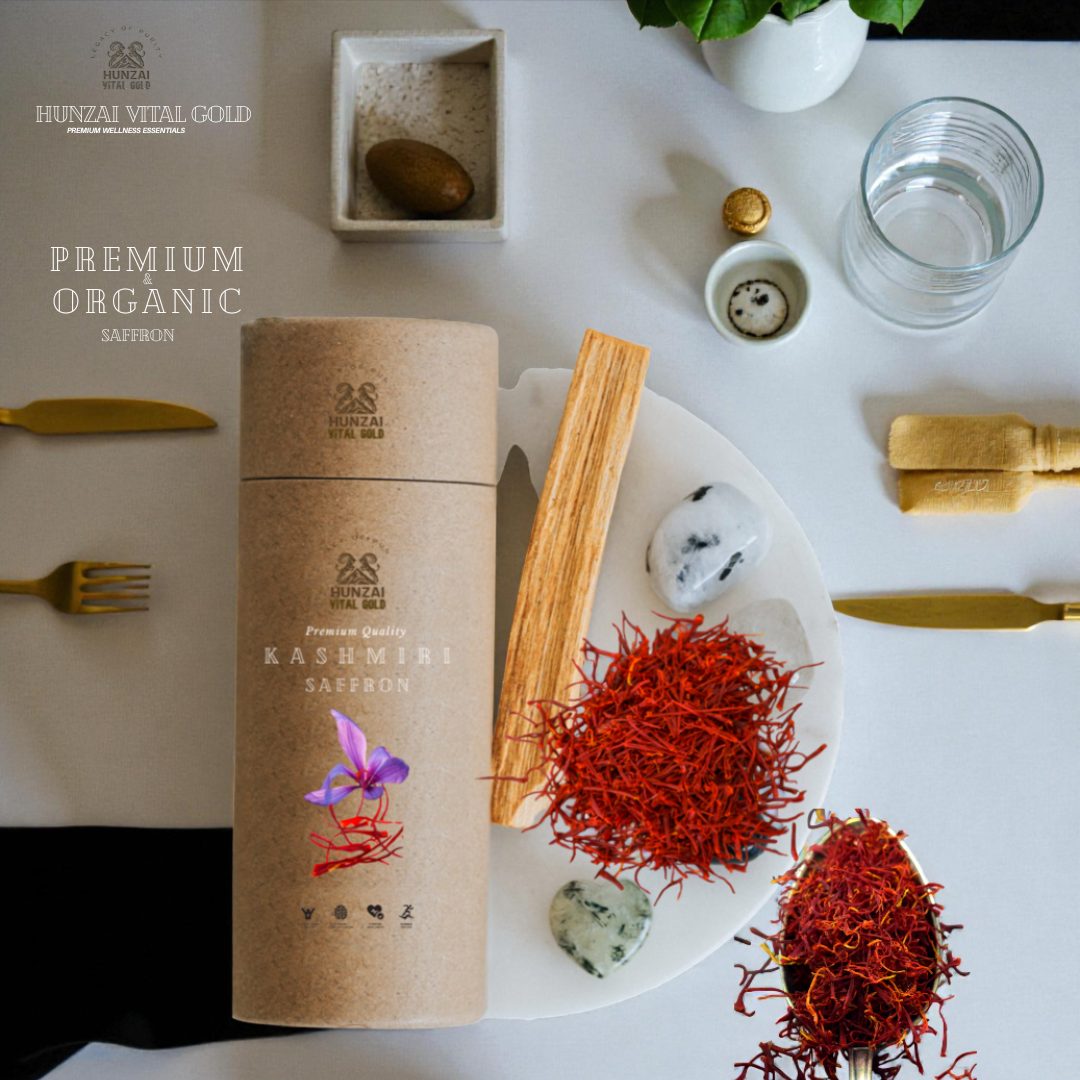 A+ Organic Kashmiri Saffron – Crocus sativus | Pure, Hand-Harvested Grade A+ | Deep Aroma & Rich Flavor 1g