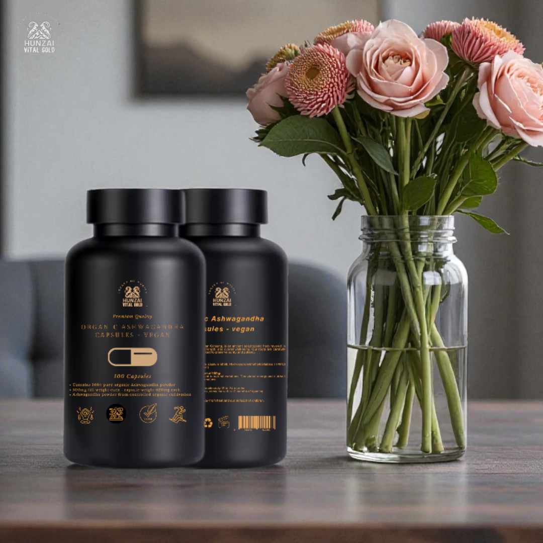 Organic Ashwagandha Capsules 620mg  - 100% Organic & Chemical-Free (vegan)