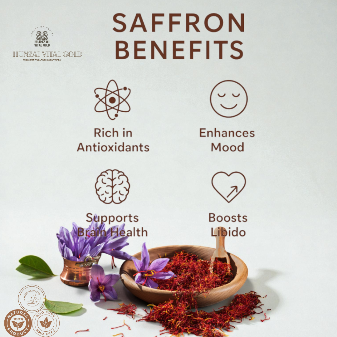 A+ Organic Kashmiri Saffron – Crocus sativus | Pure, Hand-Harvested Grade A+ | Deep Aroma & Rich Flavor 1g