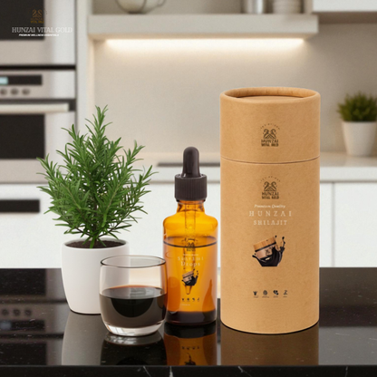 Organic Himalayan Shilajit Drops – Pure Resin Extract with 70% Fulvic Acid | Natural Energy Supplement