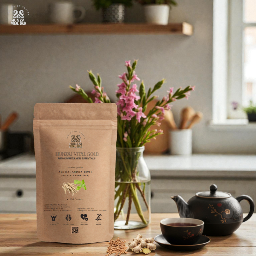 Organic Ashwagandha Root Tea – Premium Withania Somnifera | 100% Chemical-Free Plant-Based Wellness