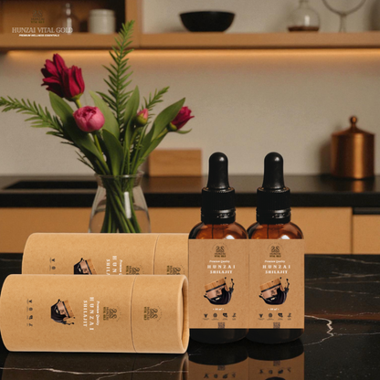 Organic Himalayan Shilajit Drops – Pure Resin Extract with 70% Fulvic Acid | Natural Energy Supplement