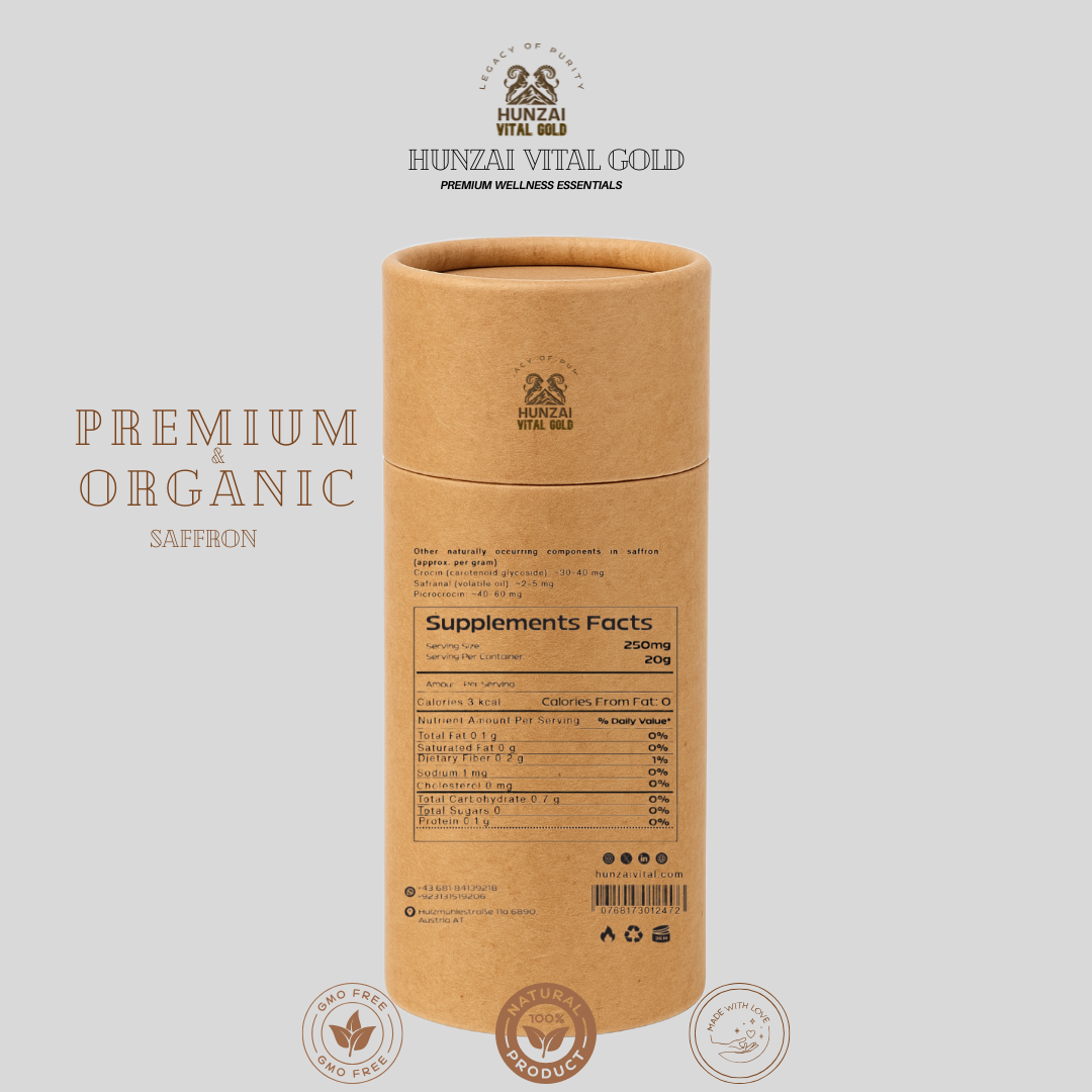 A+ Organic Kashmiri Saffron – Crocus sativus | Pure, Hand-Harvested Grade A+ | Deep Aroma & Rich Flavor 1g
