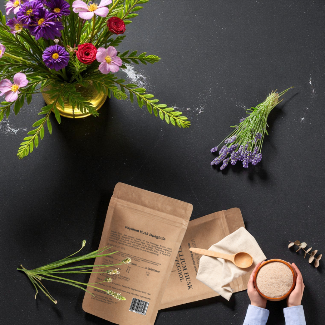 Organic Psyllium- Husk  (Isabgol) – 100% Natural Digestive Fiber | Ayurvedic Superfood for Gut Health